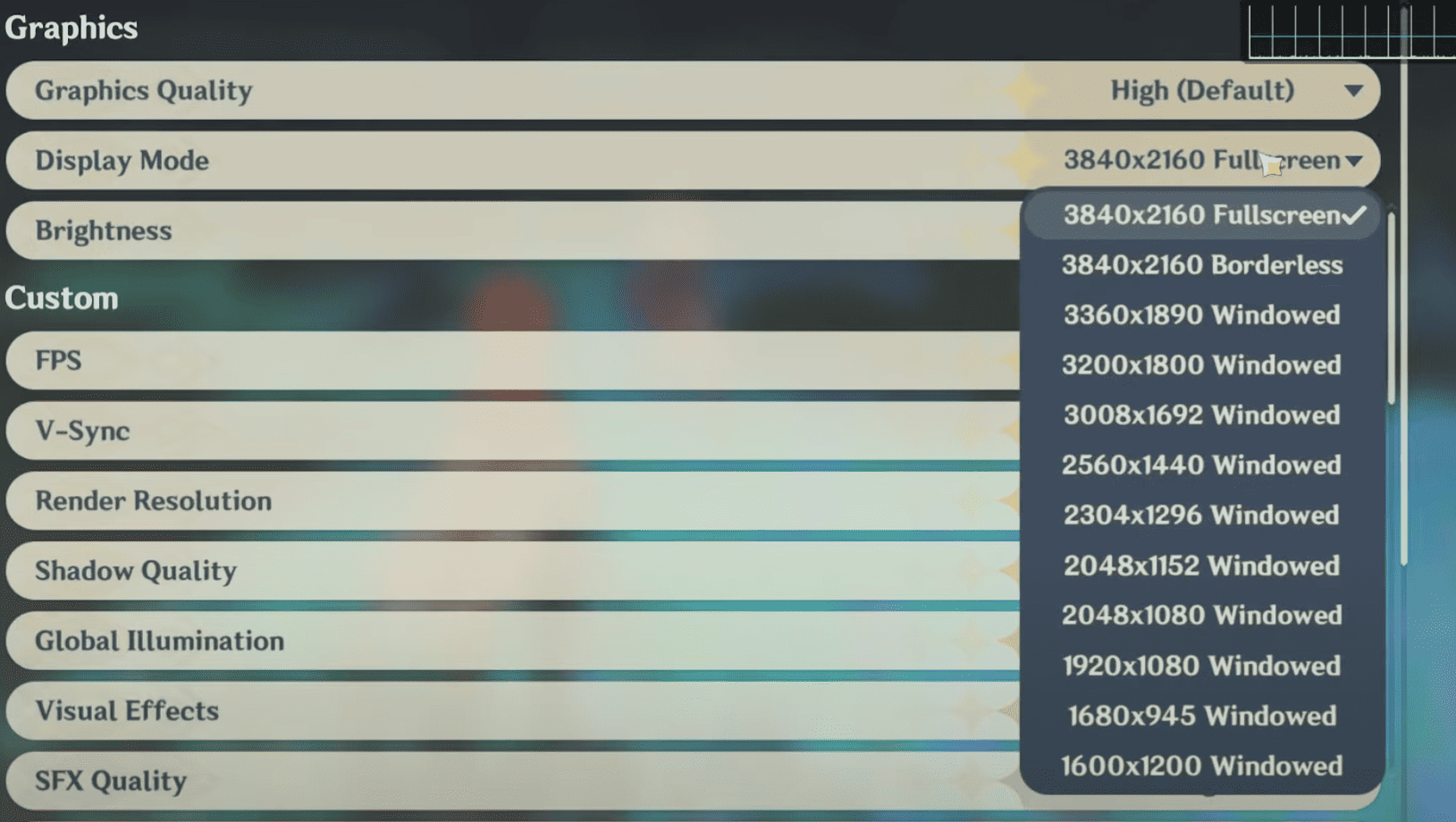 Genshin Impact In-Game Benchmarks